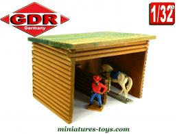 L'écurie bois du fort Texas de type western en miniature par GDR au 1/32e
