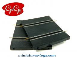 2 petits rails droits pour circuit de voitures de courses Gégé Slot-racing