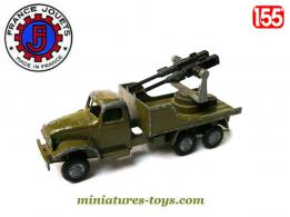 Le camion GMC 6x6 double canons DCA en miniature par France Jouets au 1/55e