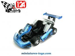 Le Karting Racer 26 bleu en miniature de Golden Wheel au 1/24e