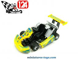 Le Karting Racer 26 jaune en miniature de Golden Wheel au 1/24e