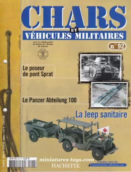 Le fascicule n°92 de la collection Hachette Chars et véhicules militaires Solido