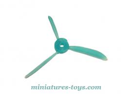 Une hélice d'avion miniature moulée en plastique avec une pale mesurant 2 cm