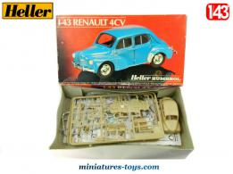 Le kit de la Renault 4cv en miniature par Heller au 1/43e