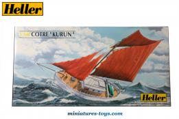 Le kit du cotre Kurun en maquette de bateau par Heller au 1/60e