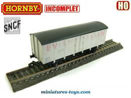 Le wagon couvert Evian de la SNCF en miniature par Hornby au HO incomplet