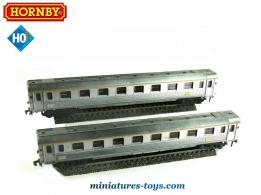 Les 2 voitures voyageurs inox SNCF en miniatures par Hornby France au HO H0