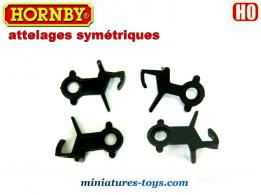 Un lot de 10 attelages symétriques pour train miniature Hornby au H0 HO