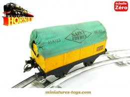 Le wagon tombereau bâché Saint Frères en miniature Hornby échelle zéro 0 O