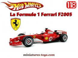 La Formule 1 Ferrari F2005 en miniature par Hot Wheels au 1/18e