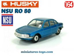La NSU RO 80 bleue en voiture miniature par Husky au 1/64e