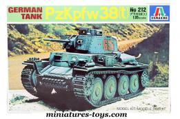 Le kit du char allemand PzKpfw 38 t par Italeri au 1/35e sans figurine