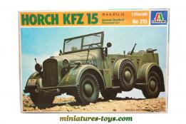 Le kit du Horch KFZ 15 allemand par Italeri au 1/35e sans figurine