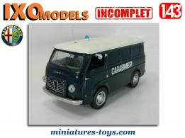Le fourgon 2 Alfa Romeo Carabinieri en miniature Ixo Models au 1/43e incomplet