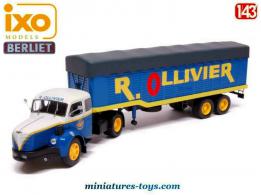 Le Berliet TLM 1955 et sa semi-remorque R Ollivier en miniature par Ixo au 1/43e