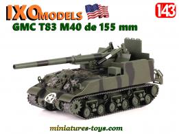 Le canon automoteur 155 mm GMC T83 M40 miniature par Ixo Models au 1/43e