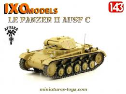 Le char allemand Panzer II Ausf C Afrika Korps en miniature Ixo Models au 1/43e