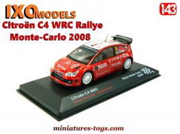 La Citroën C4 WRC Rallye Monte-Carlo 2008 en miniature Ixo Models au 1/43e