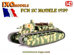 Le char français FCM 2C Alsace de 1939 en miniature par Ixo Models au 1/43e