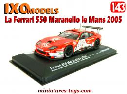 La Ferrari 550 Maranello le Mans 2005 en miniature par Ixo Models au 1/43e