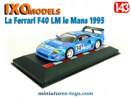 La Ferrari F40 LM le Mans 1995 en miniature par Ixo Models au 1/43e