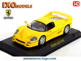 La Ferrari F50 jaune de 1995 en miniature par Ixo models au 1/43e