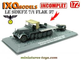 Le semi chenillé allemand Sdkfz 7/1 miniature par Ixo Models au 1/72e incomplet