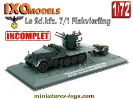 Le semi chenillé allemand Sdkfz 7/1 miniature par Ixo Models au 1/72e incomplet