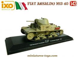 Le char italien Fiat-Ansaldo M13/40 miniature par Ixo Models au 1/43