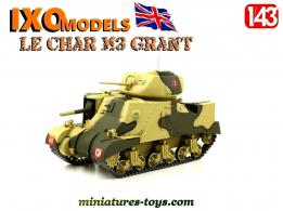 Le char américain M3 Grant en miniature par Ixo Models au 1/43e