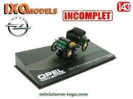 L'Opel Motorwagen System Lutzmann miniature Ixo Models au 1/43e incomplète