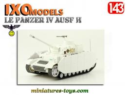 Le char allemand Panzer IV Ausf H blanc en miniature par Ixo Models au 1/43e