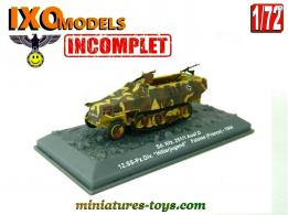 Le SdKfz 251/1 Ausf D Hanomag miniature par Ixo Models au 1/72e incomplet