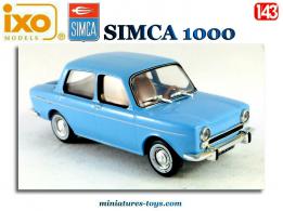 La Simca 1000 bleue modèle 1962 en miniature par Ixo Models au 1/43e