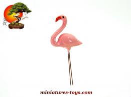 Le flamant rose du jardin japonais miniature vintage