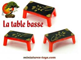 La petite table rouge du jardin japonais miniature vintage