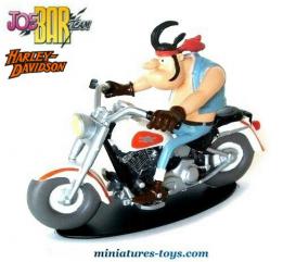 La figurine de Hercule Butter sur son Harley Davidson du Joe Bar Team au 1/18e