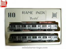 La rame électrique inox de banlieue Budd miniature de Jouef au HO