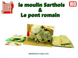 Le moulin Sarthois et le pont romain par Jouef au H0 HO 1/87e