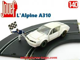 La Renault Alpine A310 blanche en miniature pour circuit Jouef au 1/40e