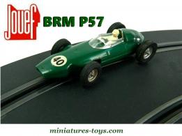 La Formule 1 BRM P57 verte n°40 en miniature pour circuit Jouef au 1/43e
