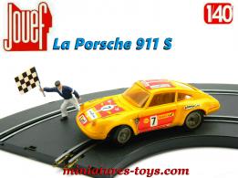 La Porsche 911 S jaune en miniature pour circuit Jouef au 1/40e