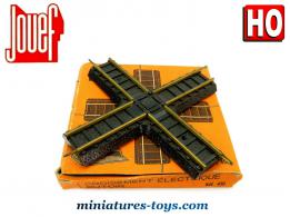 Le rail de croisement électrique avec ballast plastique Jouef au HO