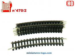 Un lot 6 de rails courbes Jouef n°470/2 pour trains miniatures au H0 HO