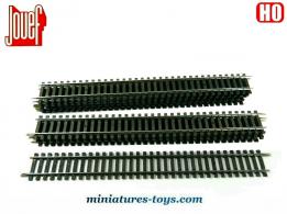 Un lot de huit rails droits miniatures Jouef pour train électrique au H0 HO
