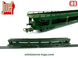 Le wagon DD Trains Auto Couchettes de la SNCF en miniature par Jouef au H0 HO