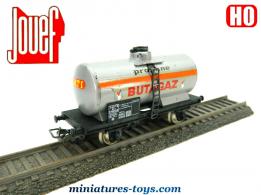 Le wagon citerne a gaz propane Butagaz en miniature de Jouef au H0 HO
