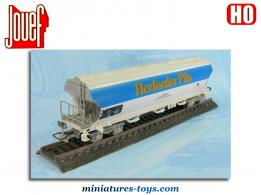Le wagon trémie céréalier Herforder Pils a bogies en miniature par Jouef au H0