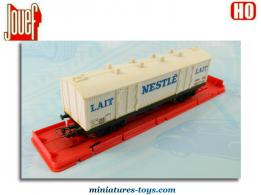 Le wagon frigorifique lait Nestlé en miniature par Jouef au H0 HO