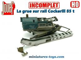 La grue lourde sur rail Cockerill 85 t en miniature de Jouef au H0 cassée